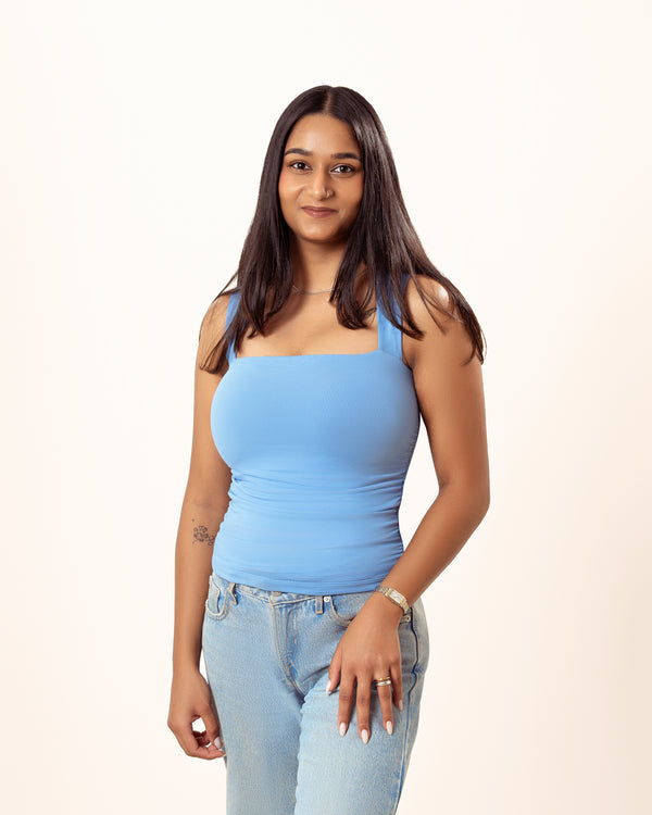 Square Neck Ruched Tank