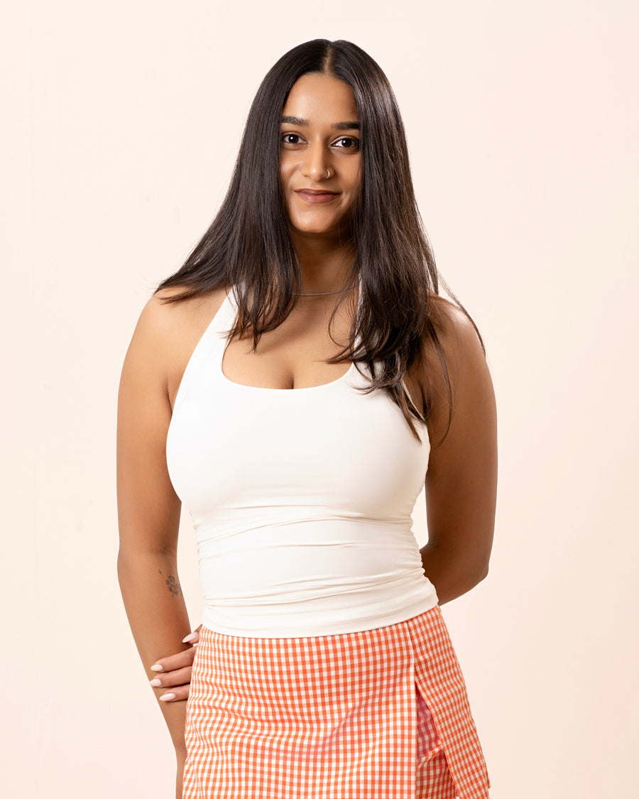 Scoop Neck Ruched Tank